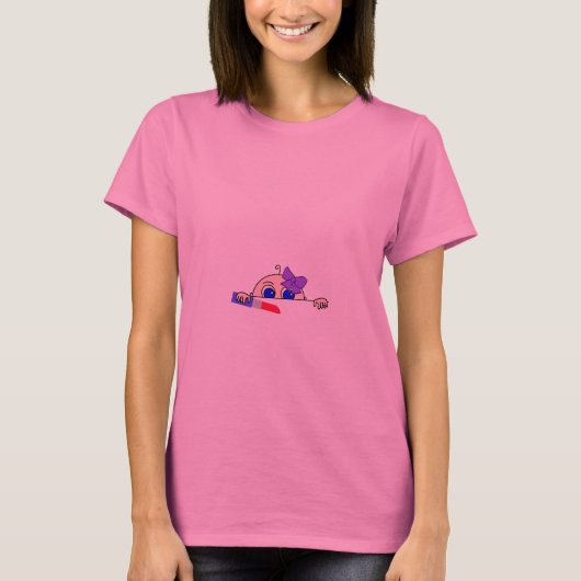T-shirt Bébé Fille Peeking Maternité (Devant)