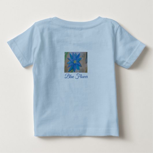T-shirt Bébé Fleur Bleue (Dos)