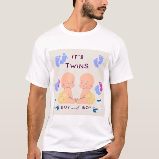 T-shirt Bébé frères jumeaux (Devant)