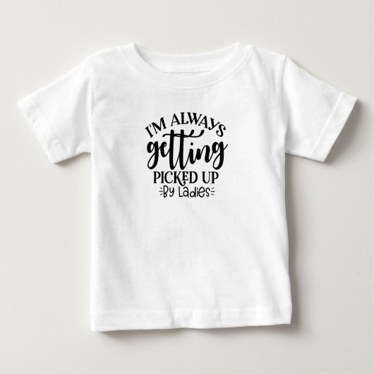 T-shirt bébé garçon 'Je suis toujours pris par les (Devant)