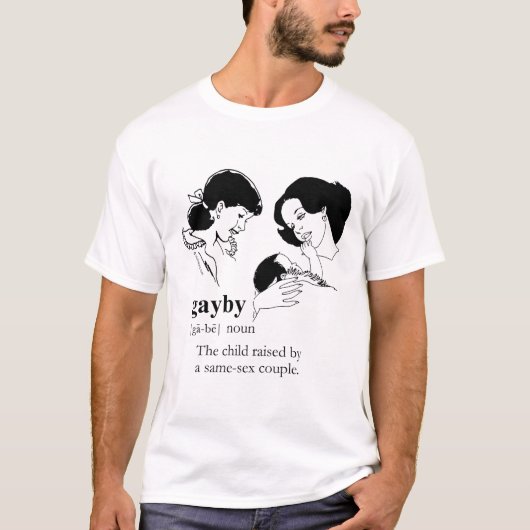 T-shirt BÉBÉ GAY (Lesbienne) (Devant)