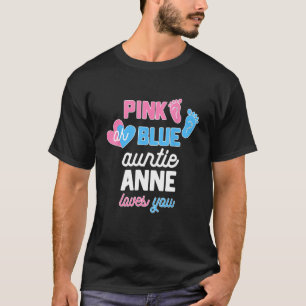 T-shirt Bébé Genre Reveal Party Tante Anne Vous aime
