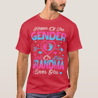 T-shirt Bébé Genre Révéler Douche Rose Ou Bleu Grand-mère