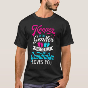 T-shirt Bébé Genre Révéler Douche Rose Ou Bleu Grand-Père