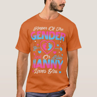 T-shirt Bébé Genre Révéler Douche Rose Ou Bleu Nounou Aime
