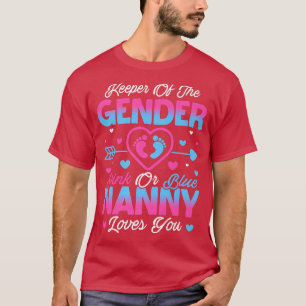 T-shirt Bébé Genre Révéler Douche Rose Ou Bleu Nounou Aime