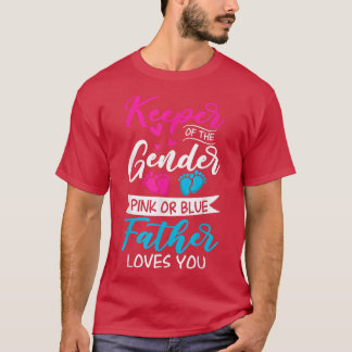 T-shirt Bébé Genre Révéler Douche Rose Ou Bleu Père Amour