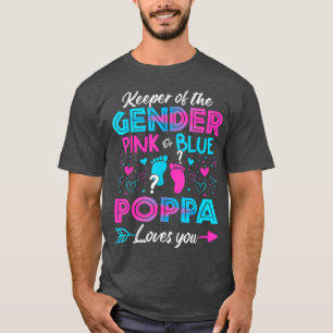 T-shirt Bébé Genre Révéler Douche Rose Ou Bleu Poppa Aime