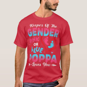 T-shirt Bébé Genre Révéler Douche Rose Ou Bleu Poppa Aime