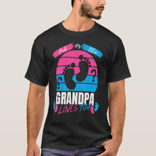T-shirt Bébé Genre Revey Party Rose ou Bleu Grand-père Amo
