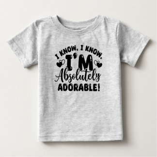 T-shirt bébé gris adorable