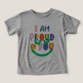 T-shirt bébé gris couleur fière (Design Recto)