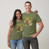 T-shirt Bébé guépard et parent dans l'herbe (Unisexe)