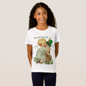 T-Shirt BÉBÉ HUGING RABBIT LEPRECHAUN CASQUETTE, Saint Pat (Devant entier)