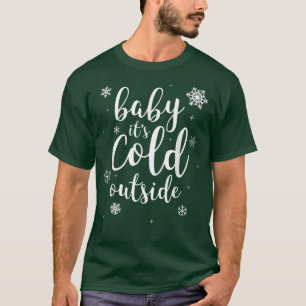 T-shirt Bébé Il fait froid dehors neige d'hiver