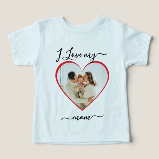 T-shirt bébé j'aime ma mère (Design Recto)