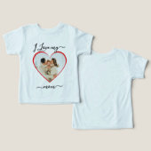 T-shirt bébé j'aime ma mère (Design Recto & Verso)