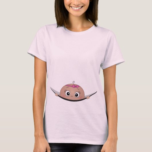 T-shirt Bébé jetant un coup d'oeil (Devant)