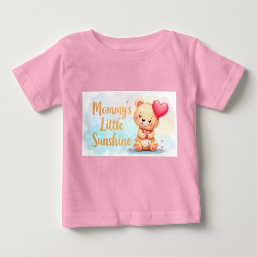 T-shirt bébé – Joli graphique d'ours en peluche po (Devant)