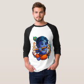 T-shirt Bébé Krishna avec Flûte - Vibes de paix | 3D dynam (Devant entier)