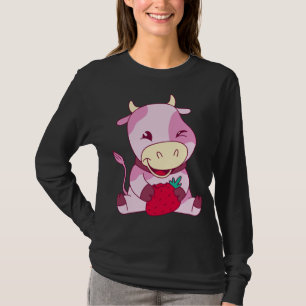 T-shirt Bébé Lait Vache Aime les fraises Bétail éleveur de