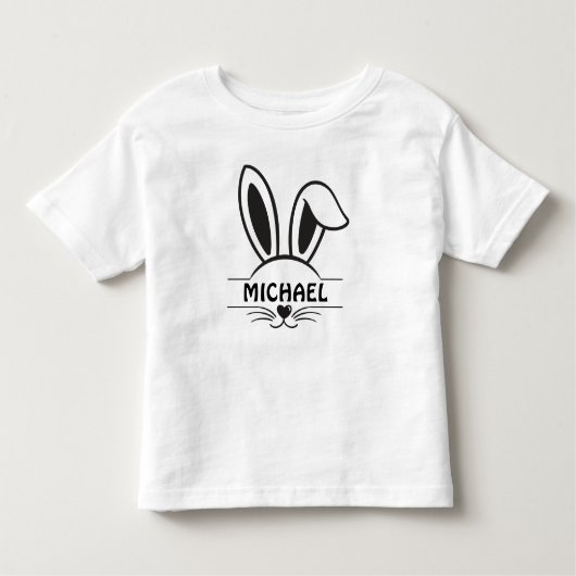 T-shirt bébé lapin de Pâques visage bébé (Devant)