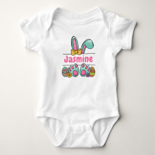 T-shirt bébé lapin oeufs de Pâques Body bébé