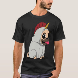 T-shirt Bébé Licorne Mignonne Chienne Pug 501