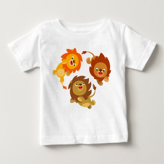 T-shirt bébé Lions sans caricature mignonne (Devant)