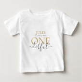 T-Shirt bébé Little Miss ONEderful personnalisé (Devant)