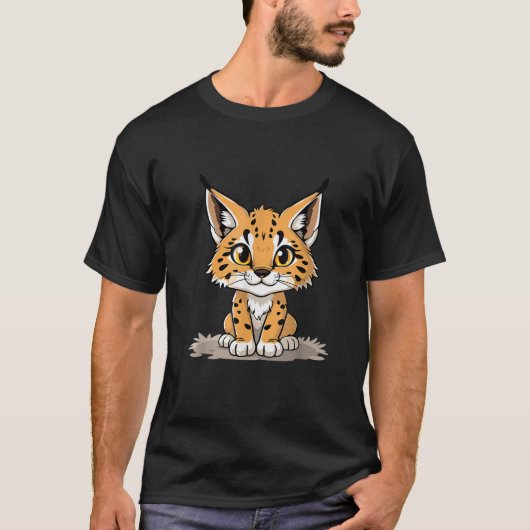 T-shirt Bébé Lynx Lynx Mignon  (Devant)