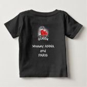 T-shirt bébé : Ma seule reine (noire) (Dos)