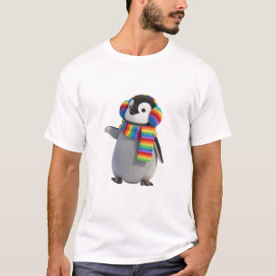 T-shirt Bébé manchot adorable portant des accessoires d'hi