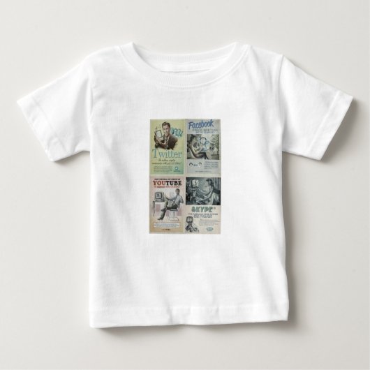 T-shirt bébé médias sociaux (Devant)