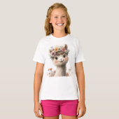 T-shirt Bébé mignon Alpaca (Devant entier)