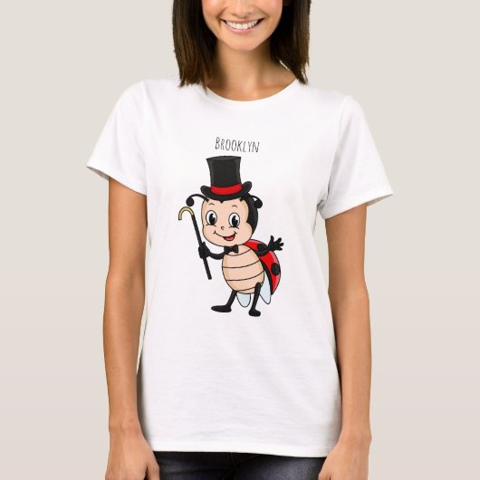 T-shirt Bébé mignon avec chapeau et dessin animé de cravat (Devant)