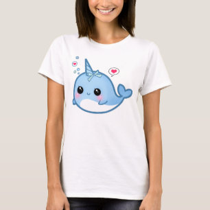 T-shirt Bébé mignon de kawaii narwhal