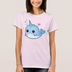 T-shirt Bébé mignon de kawaii narwhal