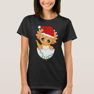 T-shirt Bébé mignon Dino Noël