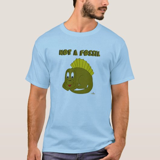 T-shirt Bébé mignon Dinosaure Jaune Pas Fossile (Devant)