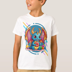 T-shirt Bébé mignon Dragon avec beigne