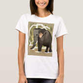 T-shirt Bébé mignon Eléphant Art Enfant (Devant)