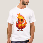 T-shirt Bébé mignon flamboyant Phoenix se levant des cendr (Devant)