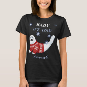 T-shirt Bébé Mignon Il Fait Froid Dehors T Shirt Phoque D'