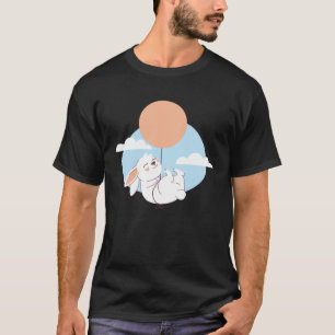 T-shirt Bébé mignon lapin blanc Balloon