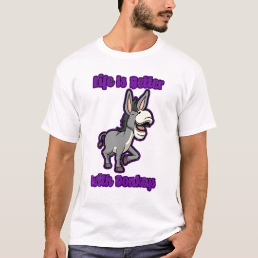 T-shirt Bébé mignon Mule de vie âne (Devant)