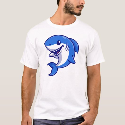 T-shirt Bébé mignon requin (Devant)