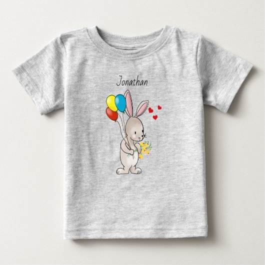 T-Shirt Bébé Mignonne Bunny (Devant)