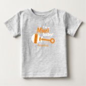 T-Shirt Bébé Miner en Rattle Plaid Orange (Devant)