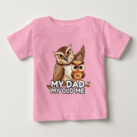 T-shirt bébé : Mon papa Mon vieux moi (rose) (Devant)